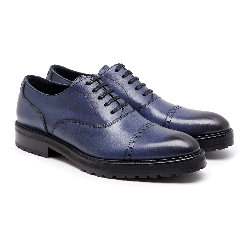 Oliver Blue Patina Oxford Shoes
