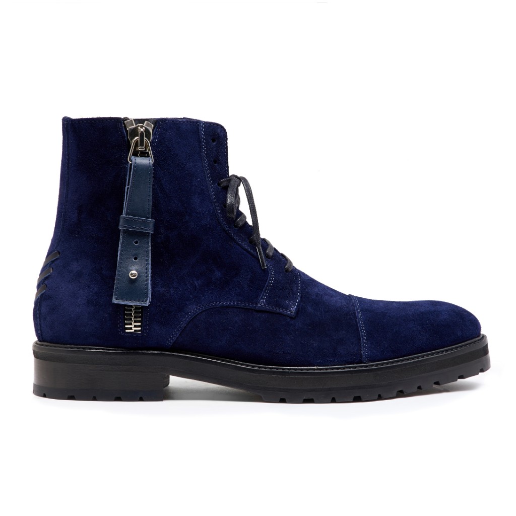 Snowdon Military Navy Suede 1