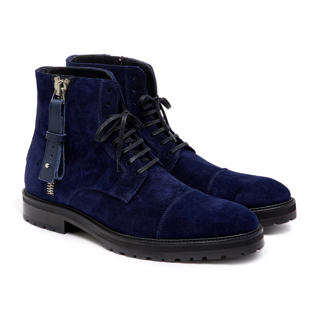 Snowdon Military Navy Suede 2