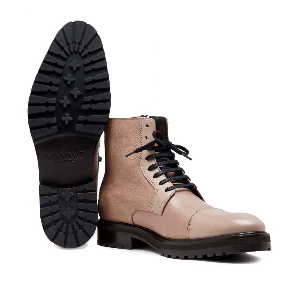 Snowdon Taupe Military Boots | VIVVANT