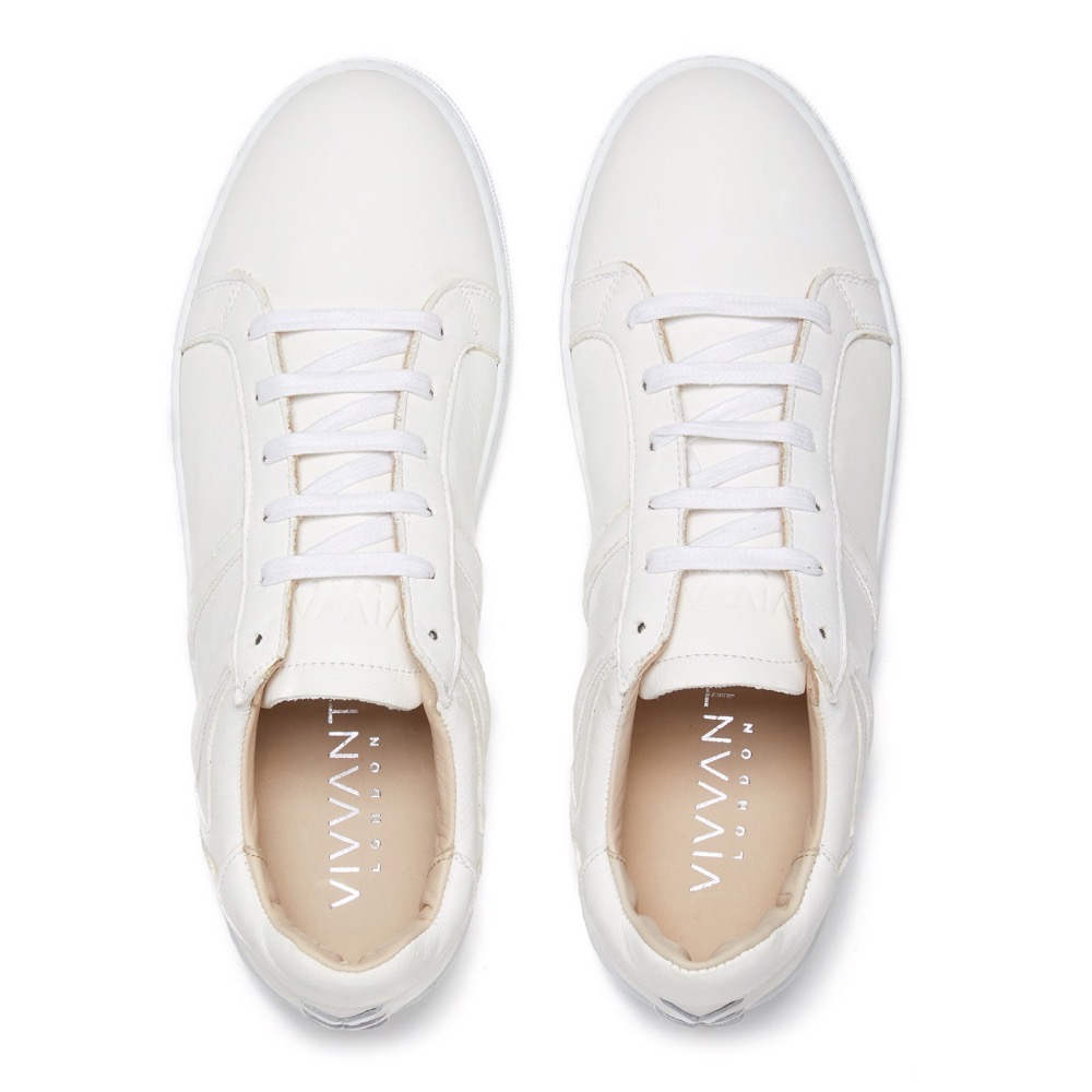 Urban White Leather Sneakers | VIVVANT