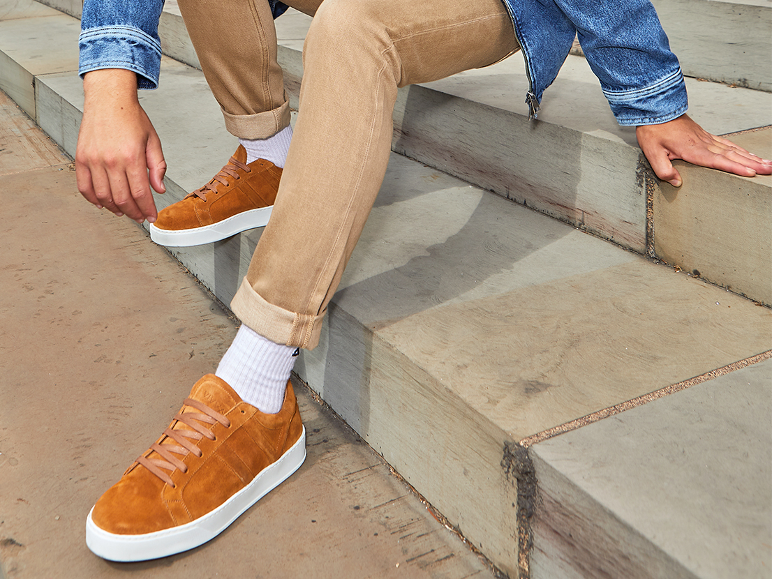 Front Page Level 3 Malcom Tan Suede Trainers